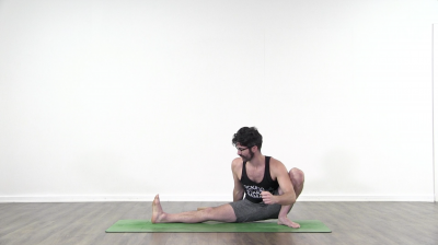 screenshot from online yoga class with yoga teacher Daniel Scott at Yogateket yoga studio in Uppsala Sweden
